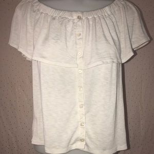 American eagle, off the shoulder, flutter blouse